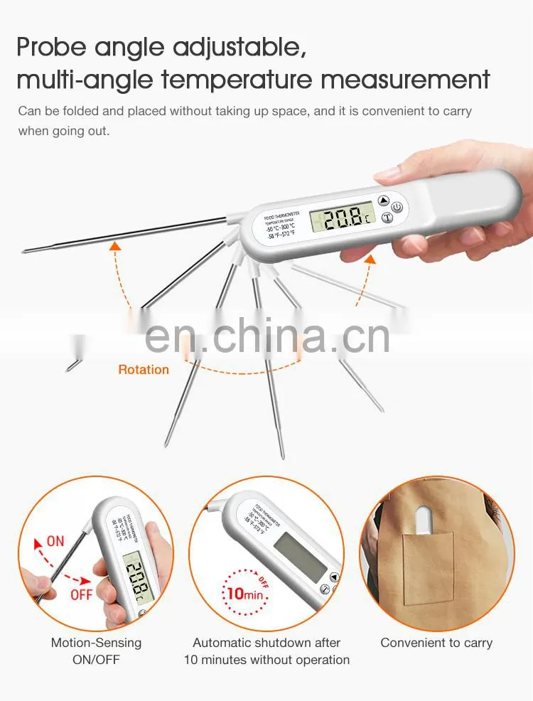 ABS Plastic Household Indoor LCD Digital Thermometer Hygrometer For Meat
