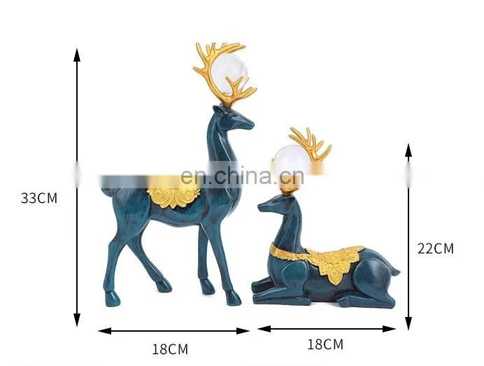 European creativity in the New Year the New Year fortune deer household living room modern study resin ornaments art crafts