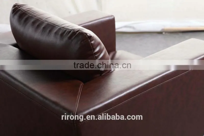 8039 high seat brown PU leisure sofa
