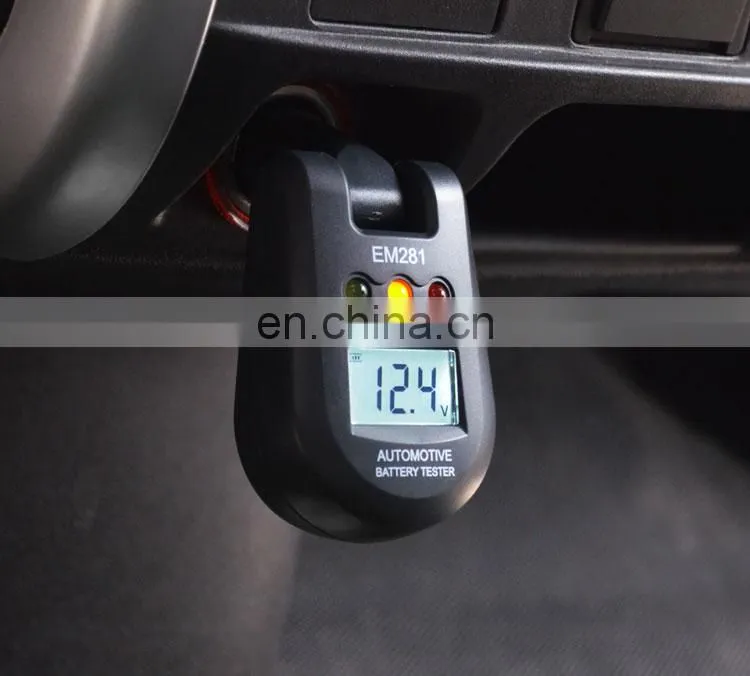 Allosun EM281 Automotive Battery Tester Digital Display 12v Led Digital Car Battery Tester