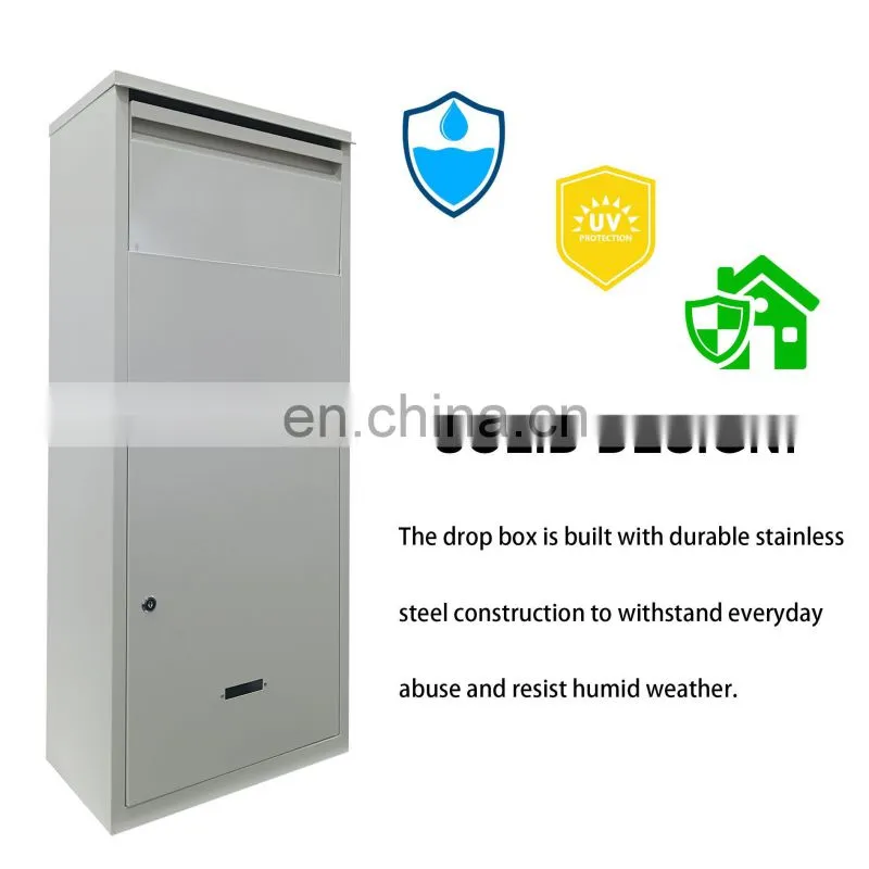 Product Factory Large Metal Apartment Waterproof Free Standing standing Box with security lock Door Drop Box