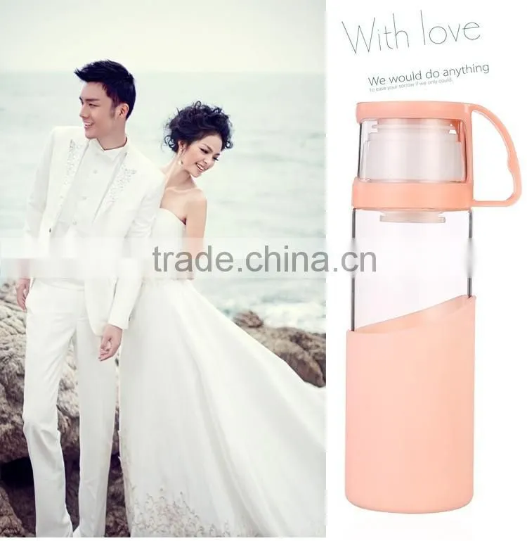 2016 New style glass water bottle