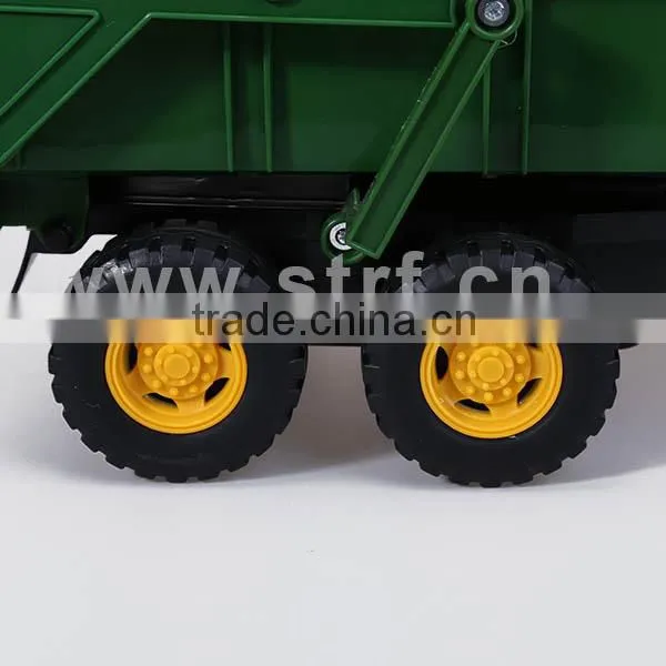 Large green color farm toy RC Trailer Truck with dump