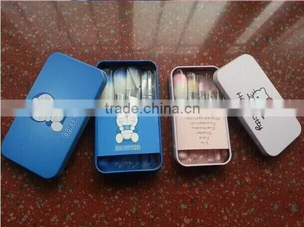 Comfortable doraemon cosmetic makeup brush with box