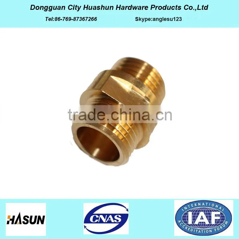Wholesale Alibaba Double Thread Brass Pipe Nipple with Hex Head