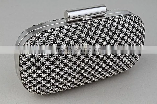Fashion mesh crystal ball elegant clutch evening handbag for party