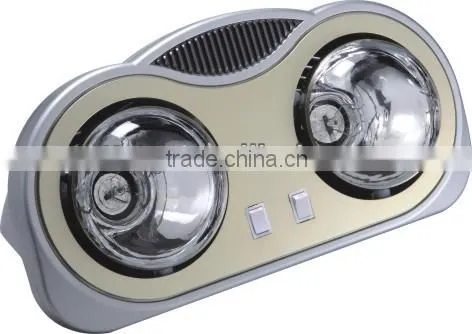 Wall Mounted mini bathroom heater lingpu AO-HB03 /3 in 1 functions/infrared lamp heater/light/fan