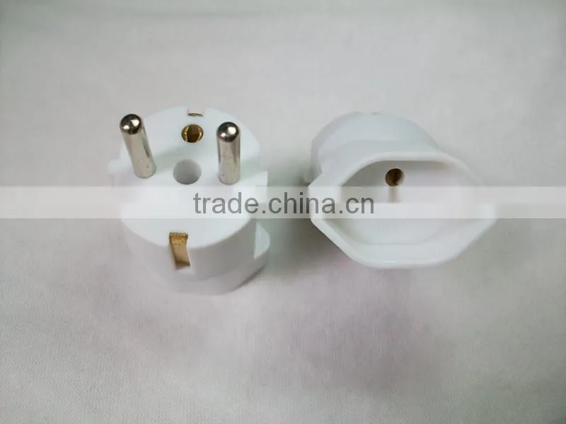 Portable PP Material Swiss Switzerland Type J to EU Schuko Germany France Type F Plug Travel Adapter Converter