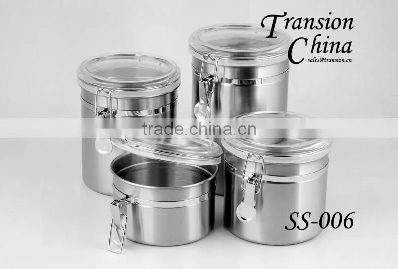 6 inch Stainless Steel Canister Set