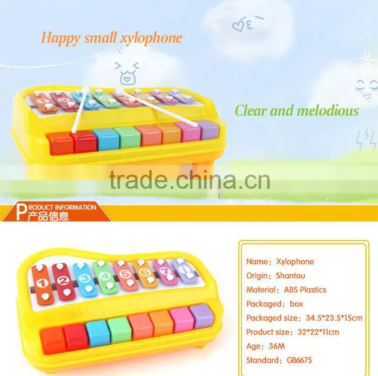 2014 Hot Import Toys Cute 8 Tones Colorful Hand Knock Piano Baby Kid Enlightenment Development Musical Toy Girl Toys For Kids