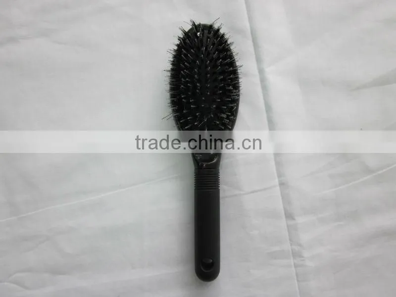 Hog Bristle Hair Extension Black Plastic Brush