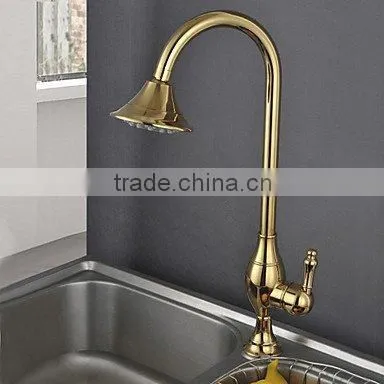 Modern Rose Gold Finish Single Handle Kitchen Tap