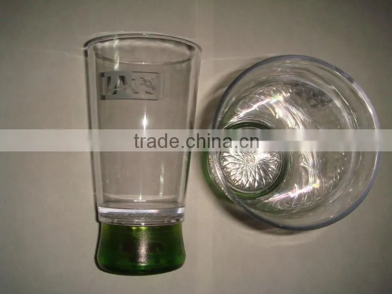 2014 hot selling Summer drinking projection cup for party and pub, led flashling cup, led logo projector cup ,custom led cup