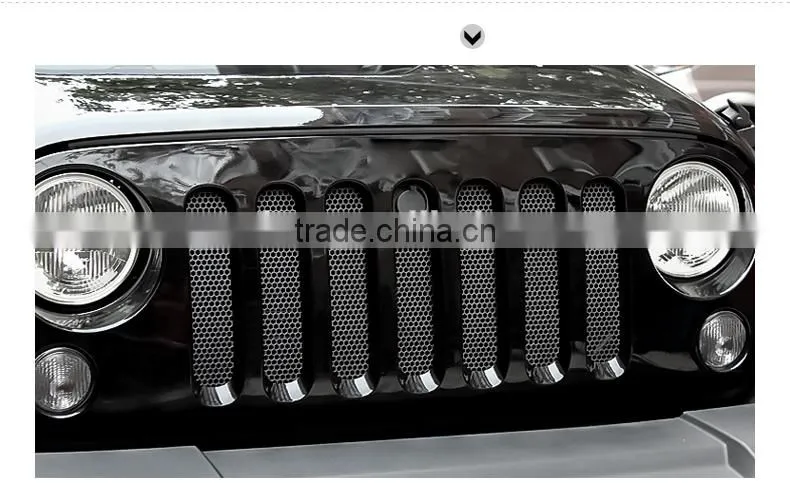 High quality Mesh grille insect nets For Jeep Wrangler JK 2007+ auto accessories