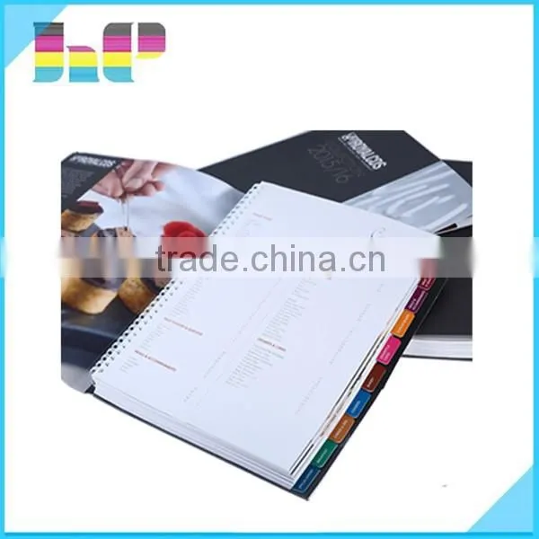 hardcover cook book with wire-o binding