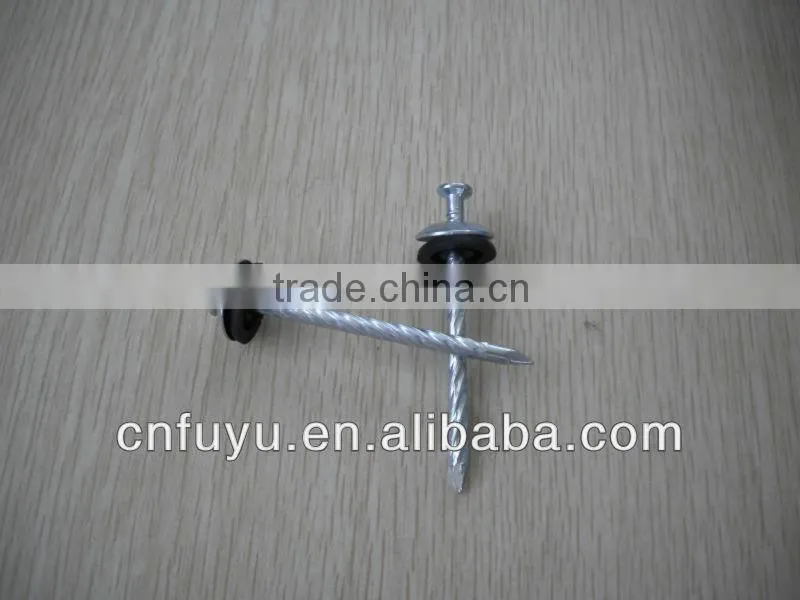 sprial/smooth roofing nail with pvc washer factory