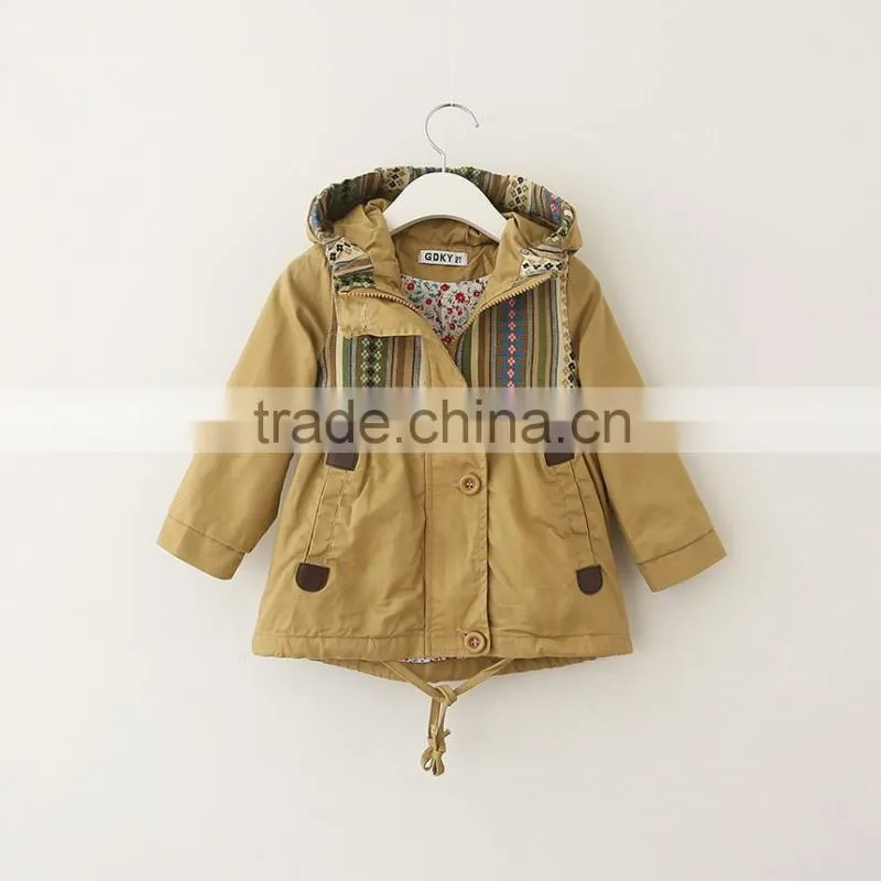 2016 new design fashion children girls coat three colors cotton winter coat kids overcoat