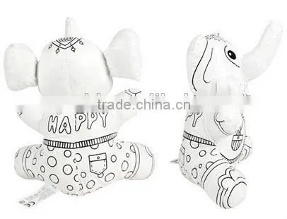 DIY plush horse/ painting toys/washable plush painting toy