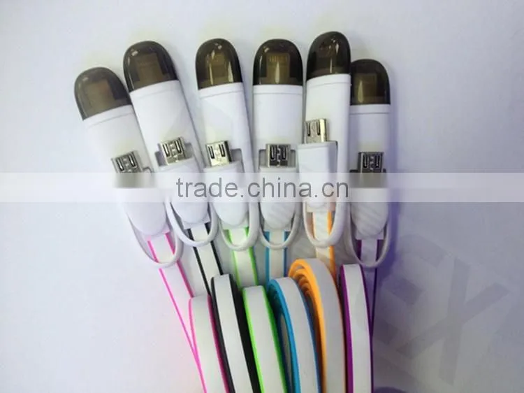 Multifunction Flat 2-in-1 Micro USB Cable