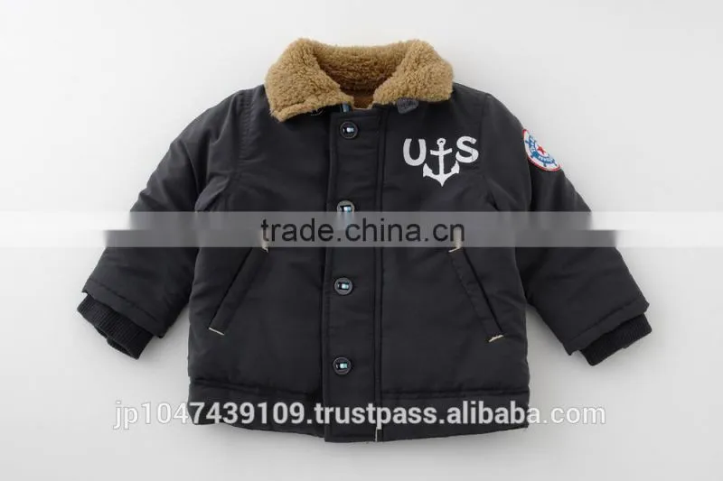 Japanese wholesale products high quality cute new born babies clothes jacket for boys children winter garment