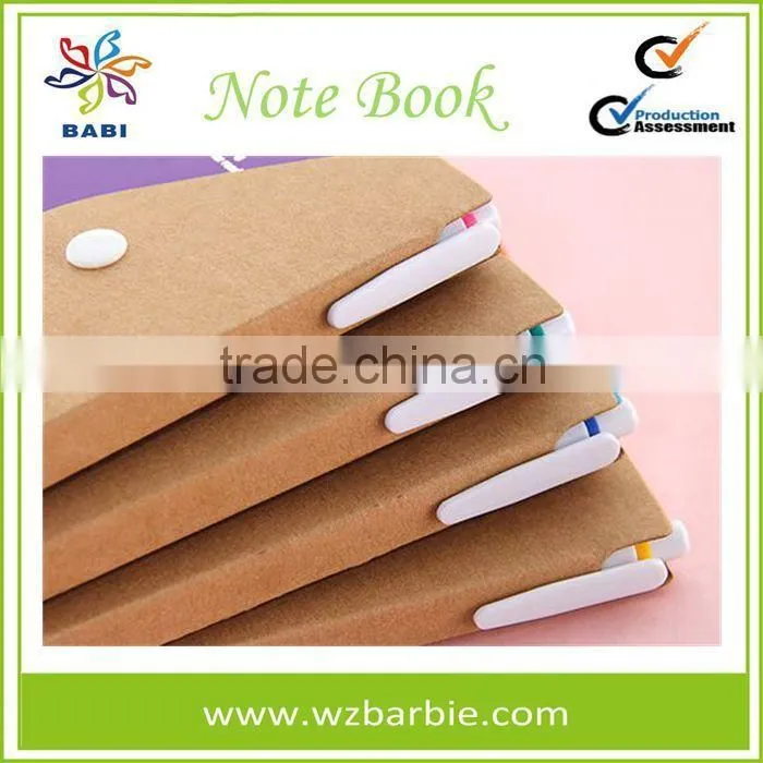 Kraft Spiral Notebook With Pen And Custom Logo Printing