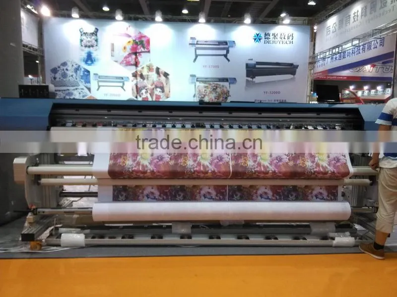roll to roll digital textile printer 3.2m digital textile printer with two DX5 print head