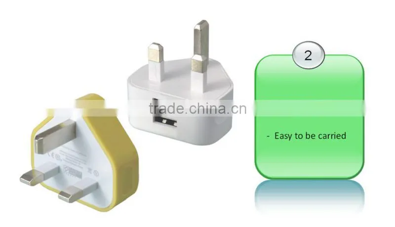 2.1a dual usb travel wall uk ac charger