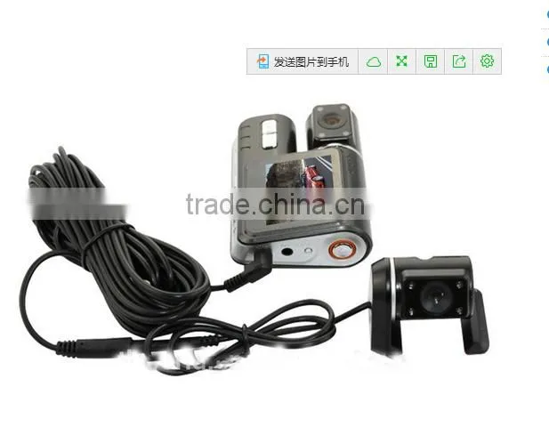 2.0 TFT HD Car DVR with Dual Camera IR Night Vision G-sensor + 120 Wide Angle Lens X2 Remote control car camcorder