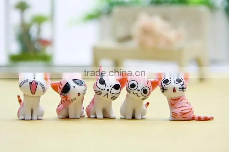 Blue cat doll doll cat furnishing articles Wholesale Anime Gifts PVC Figure A set of nine