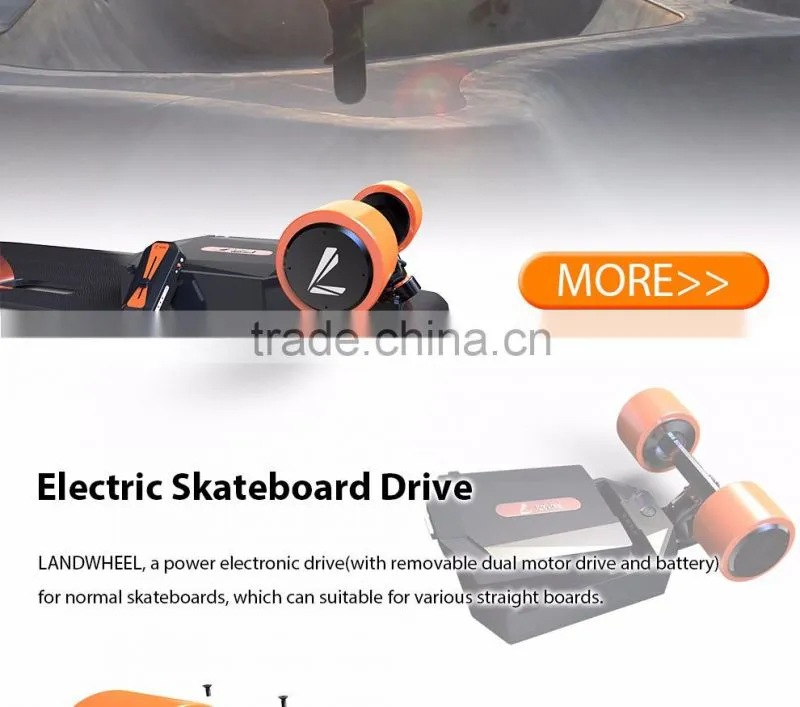 Landwheel dual 1100w motor electric skateboard battery with remote control