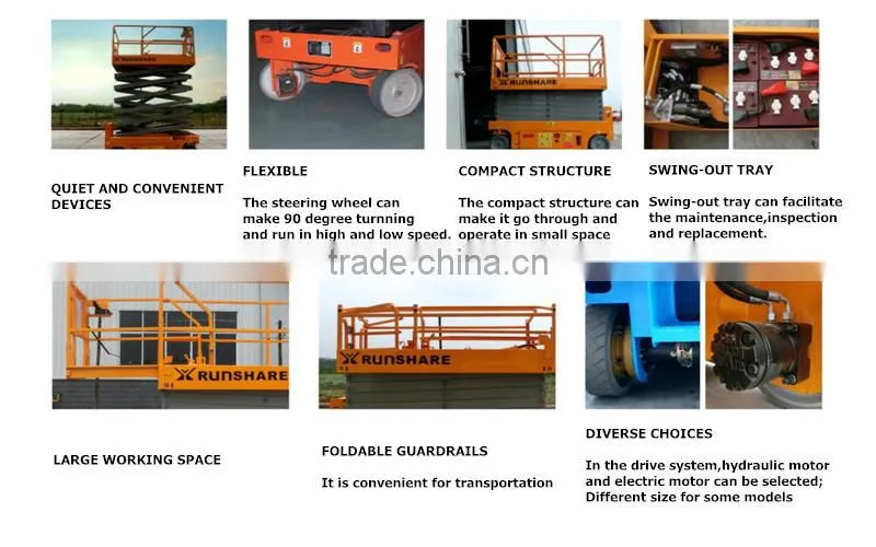 CE approved best price 10m electrical scissor lift