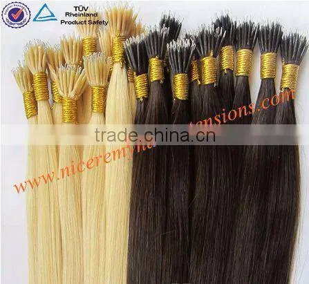 2016 the new factory price Prebonded Keratin Nail tip/I tip hair,Brazilian human hair