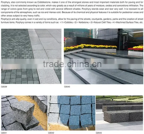 Porphyry paving stone,red porphyry curbstone