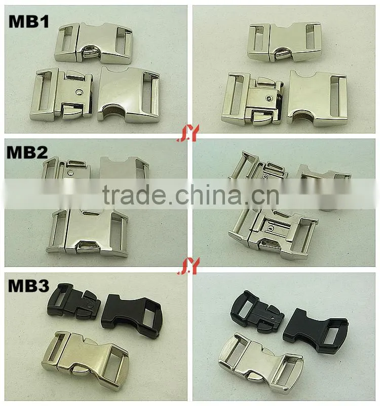 manufactory wholesale colored metal dog collar buckle/paracord bracelet buckle/buckle for dog leash