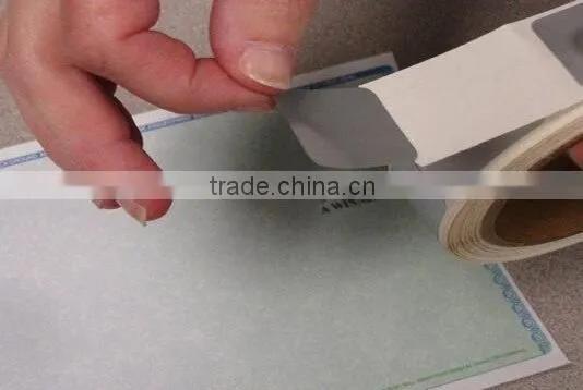 Hot selling manual silver scratch off label