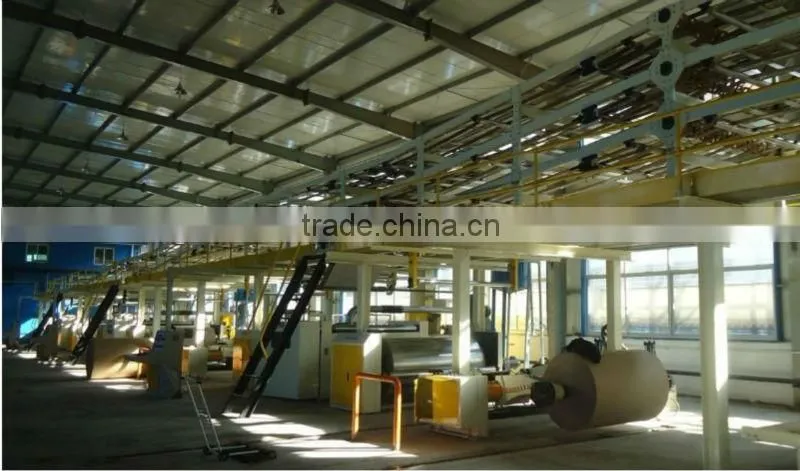 full production line for corrugated paper board 5 layers