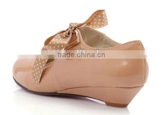 Fashion Nude color wedge shoes for gilrs