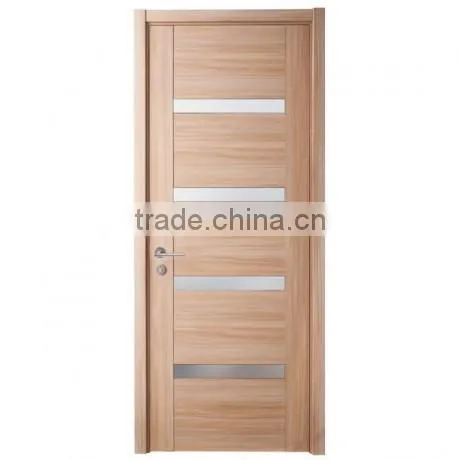 Oppein Interior Wood Security Door With Glass