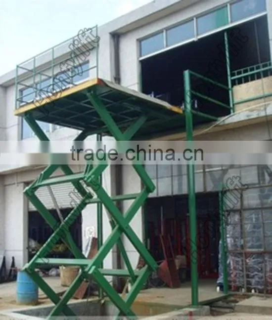 CE Approved utility cargo indoor scissor lift table/hydraulic stationary scissor lift