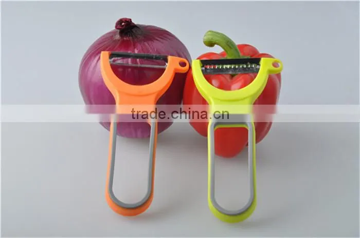 2015 Best Selling Supplier Julienne Peeler With Rubber Handle