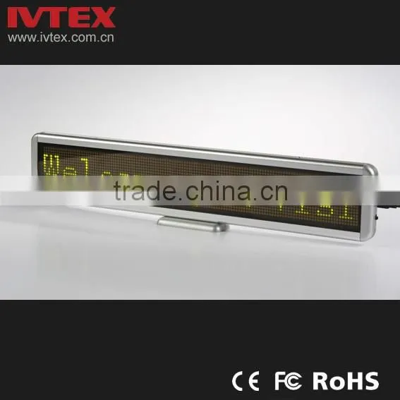 Digital Green Rechargeable Battery Backup Mini LED Display / digital name badge / LED name card