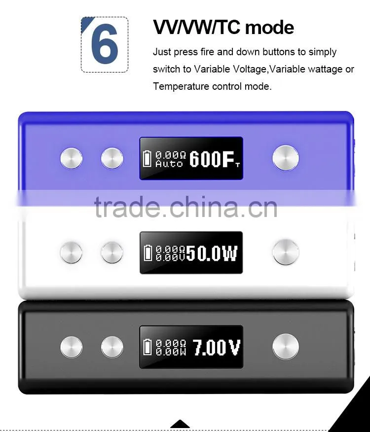 Cloupor mini Plus ,50W with Temp control support Ti and Ni200 in 5 colors!!! temp control box mod temp control