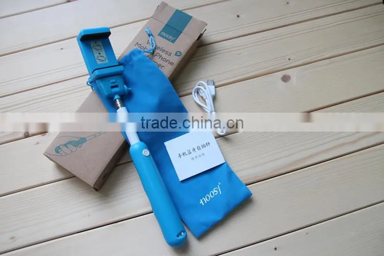 COLORFUL MONOPOD SELFIE STICK WITH BUILT-IN BLUETOOTH REMOTE WIRELESS SHUTTER