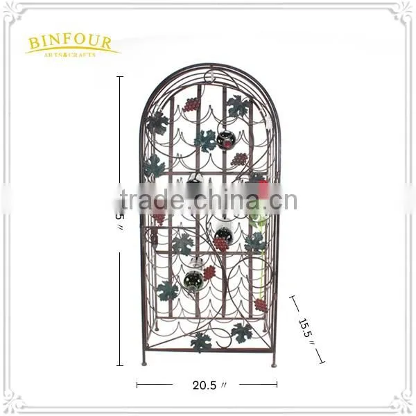 decorative rack metal wall mounted wine bottle holder