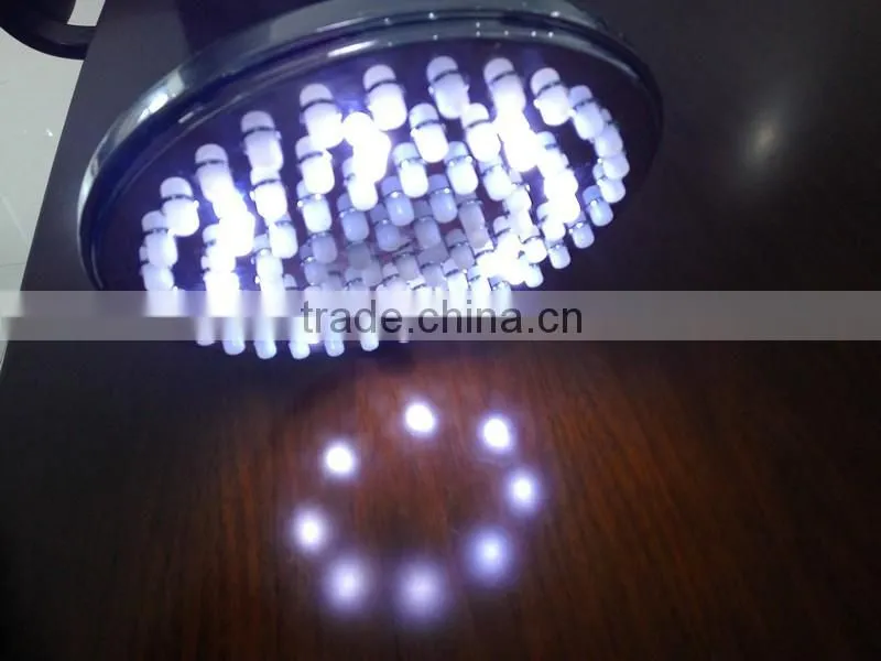 LED light fainfall hand shower head with rotated shower arm temperature control shower heads