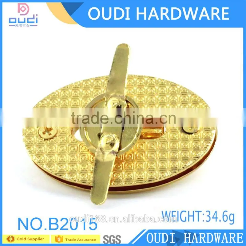 High quality bag accessories metal big bag lock, popular with women's bag accessories lock.