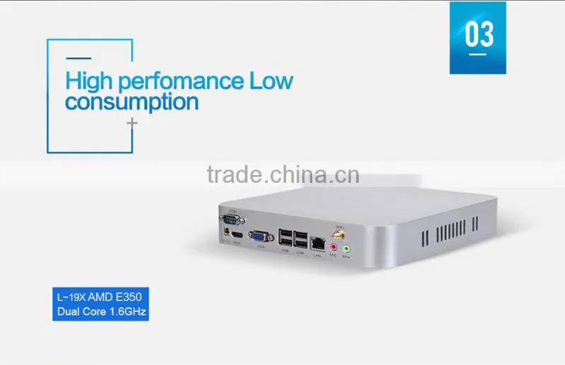 Wholesale L19X E350 8G RAM 1TB HDD Mini PC Computer Personal Computer Barebone Mini PC With abs plastic case