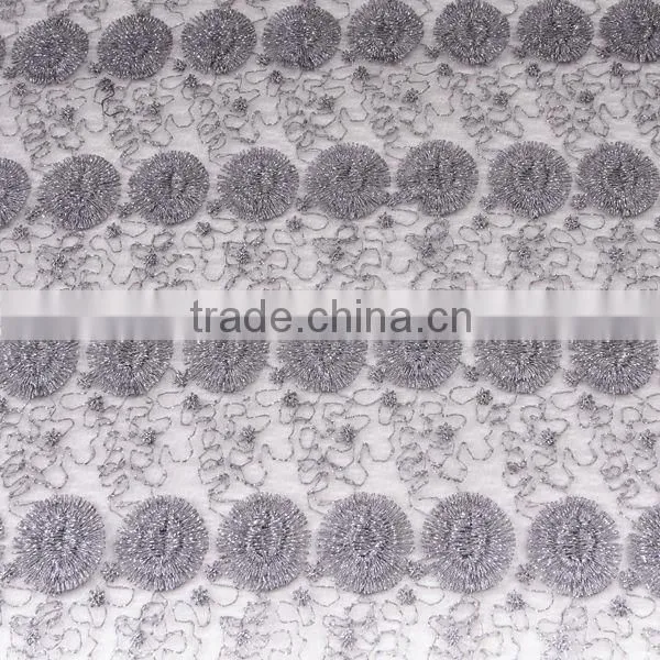 100% polyester circle water soluble embroidery lace for dress
