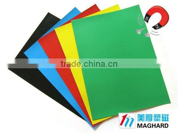 Flexible rubber Magnet film with Color PVC foil
