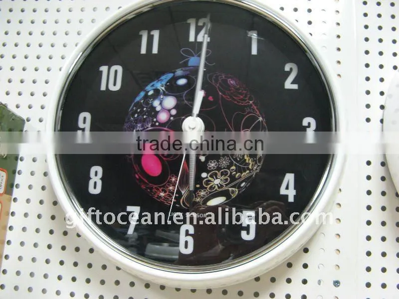 12" new technic Smart light silence metal wall clock